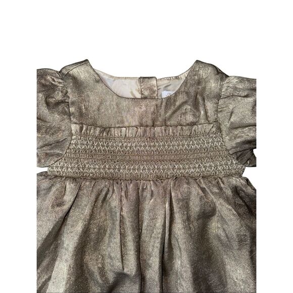 Tommy Bahama Gold Metallic Formal Dress Size 2T Girls - Picture 3 of 10